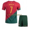 Original Trikotsatz Portugal Cristiano Ronaldo 7 Heimtrikot WM 2022 Für Kinder